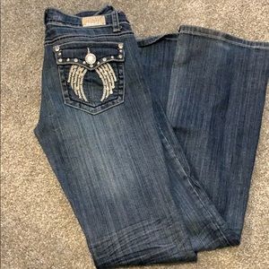 LA IDOL Junior Rhinestone Jeans